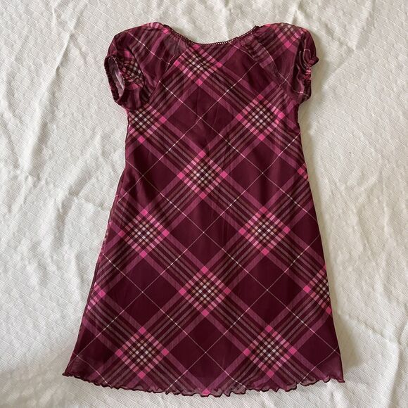 Justice Girls Plaid Dress With Scrunched Front Size XS - Picture 5 of 6